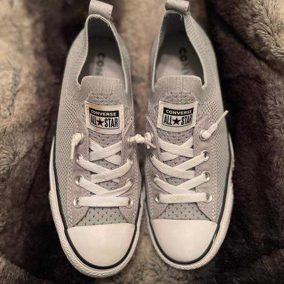 Grey knit slip on converse size 6 - Picture 3 of 4